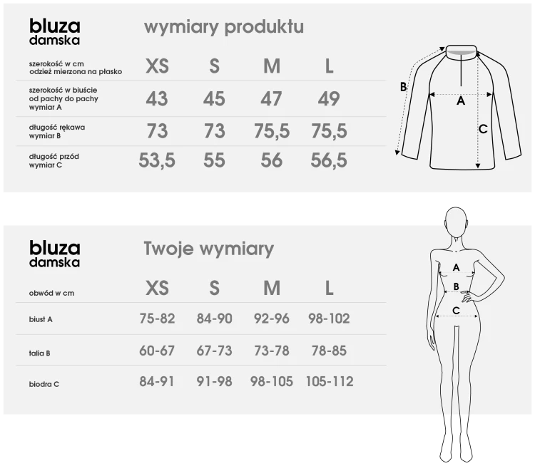 GSHAPE tabelki rozmiary-bluza damska.png